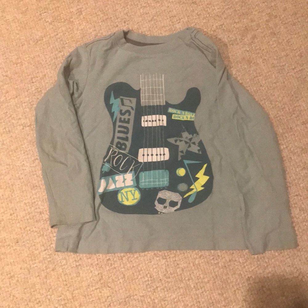 Sky blue blues long sleeve t-shirt